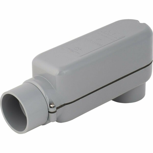 Madison Electric EZLB 2 In. Gray Molded PVC Service Entrance Conduit Body EZLB200